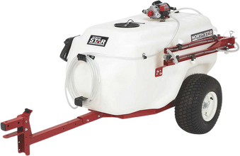 NorthStar Tow Behind Trailer Boom Broadcast and Spot Sprayer 101 Gallon Capacity 60 PSI 12V DC 7.0 GPM 282592 New