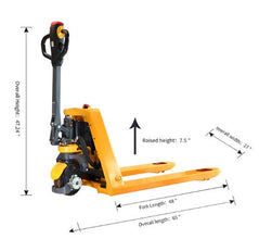Apollolift A-1034 Electric Hydraulic Lithium Pallet Jack 3300 lbs. Capacity 48