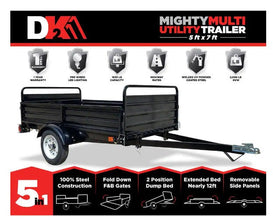 DK2 MMT5X7 1639 lb. Capacity 4.5 ft. x 7.5 ft. Extendable 12 ft Bed Trailer Kit New