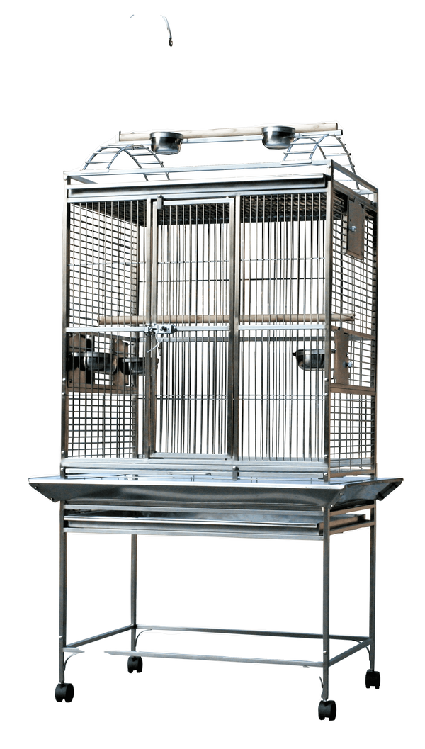 A&E Cage Co 8003223-SS Stainless Steel Large 32W x 24D x 30H in Playtop Bird Cage New