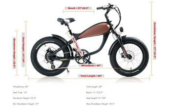 Revi Bikes Cheetah Mini E-Bike Lithium Ion 48V 15AH 500W 35 Mile Range 28 MPH New
