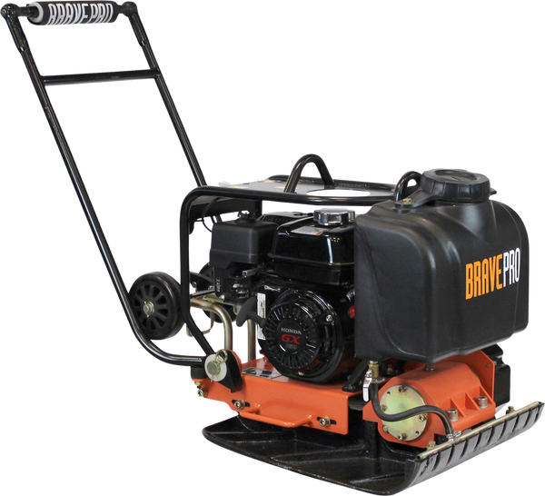 Brave Forward Plate Compactor 22" x 18" with Water Tank and Honda GX160 5.5 HP 5400 VPM Compaction Force of 3372 lbs BRPFP140H New