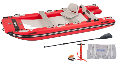 Sea Eagle FASTCAT12K_D Catamaran Inflatable Boat Deluxe Package New
