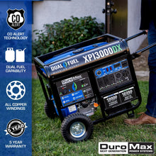 DuroMax XP13000DX 10500W/13000W Dual Fuel Gas Propane Generator with Electric Start and CO Alert New